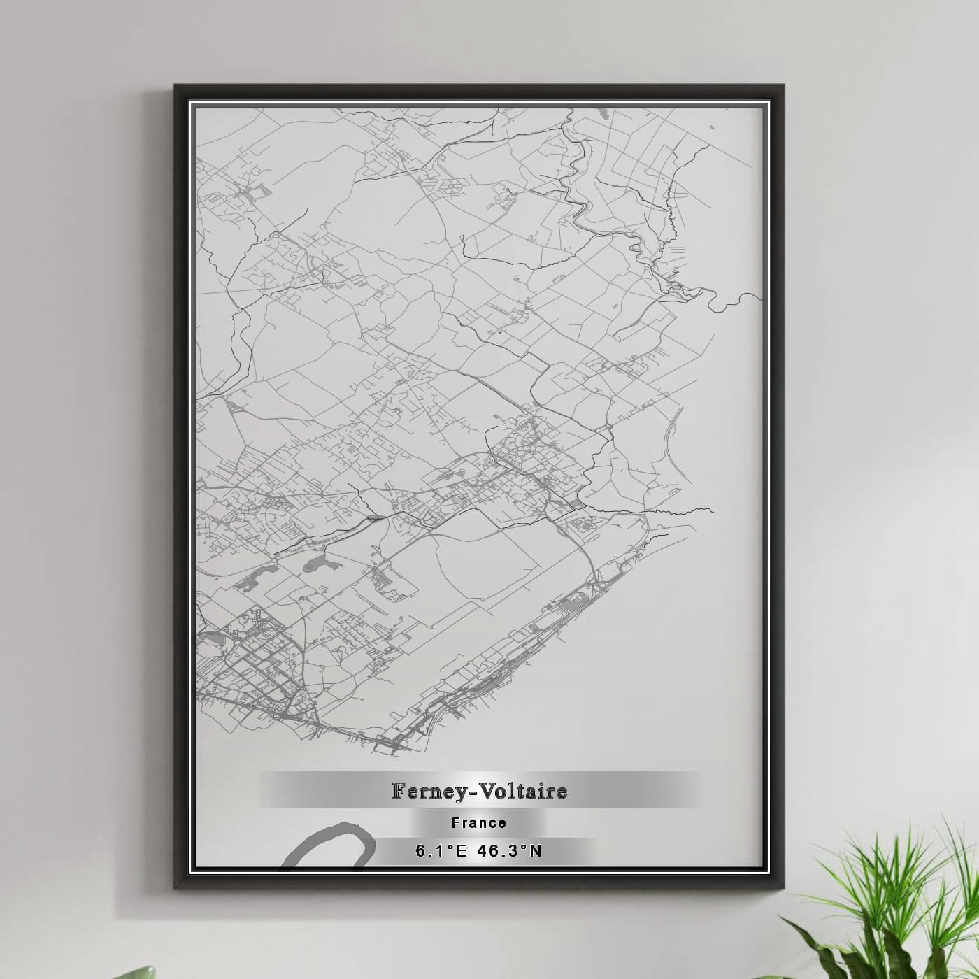 ROAD MAP OF FERNEY-VOLTAIRE, FRANCE BY MAPBAKES