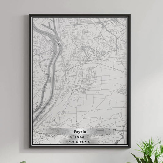 ROAD MAP OF FEYZIN, FRANCE BY MAPBAKES