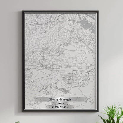 ROAD MAP OF FLEURY-MEROGIS, FRANCE BY MAPBAKES