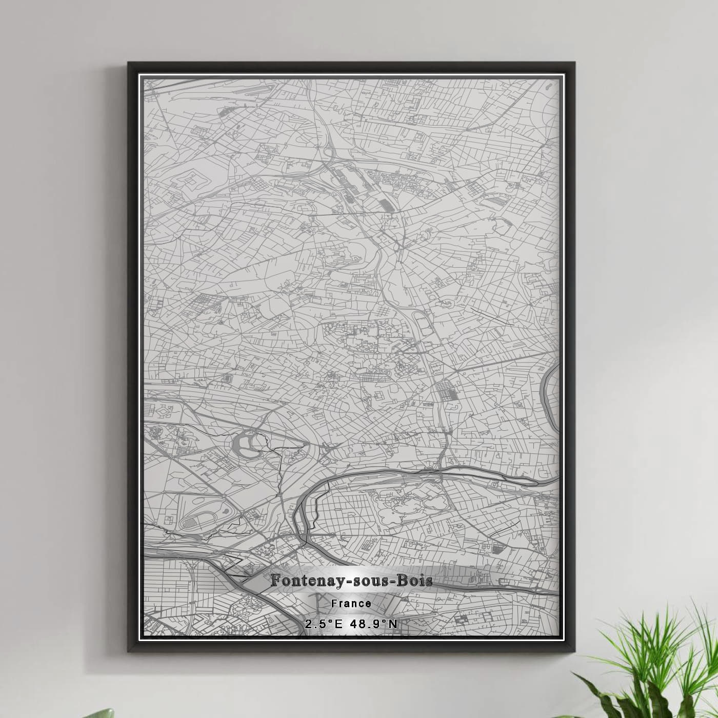 ROAD MAP OF FONTENAY-SOUS-BOIS, FRANCE BY MAPBAKES