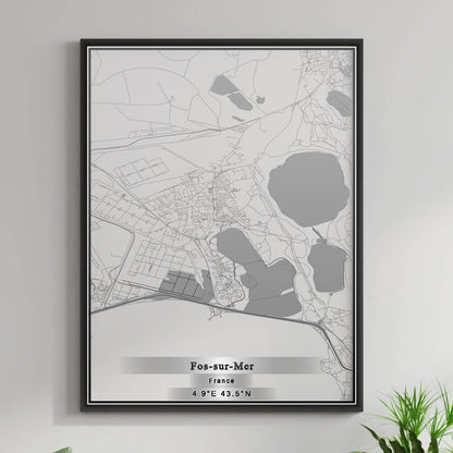 ROAD MAP OF FOS-SUR-MER, FRANCE BY MAPBAKES