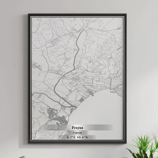 ROAD MAP OF FREJUS, FRANCE BY MAPBAKES