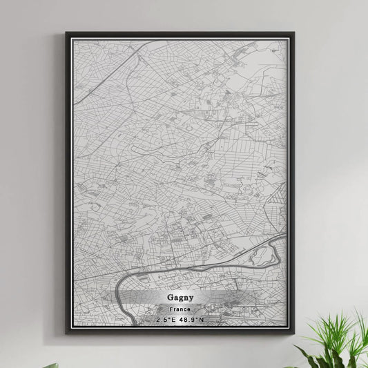 ROAD MAP OF GAGNY, FRANCE BY MAPBAKES