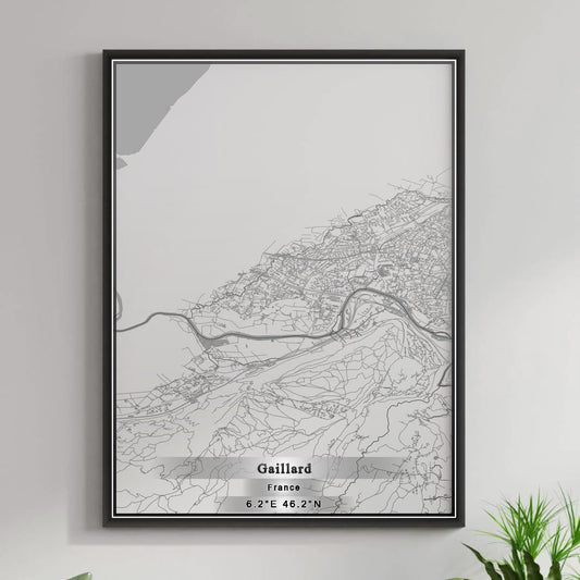 ROAD MAP OF GAILLARD, FRANCE BY MAPBAKES