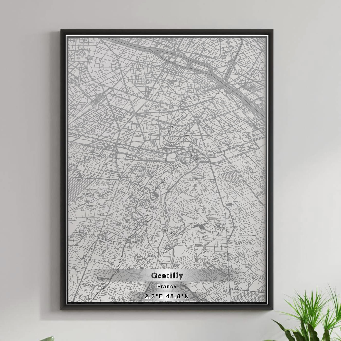 ROAD MAP OF GENTILLY, FRANCE BY MAPBAKES