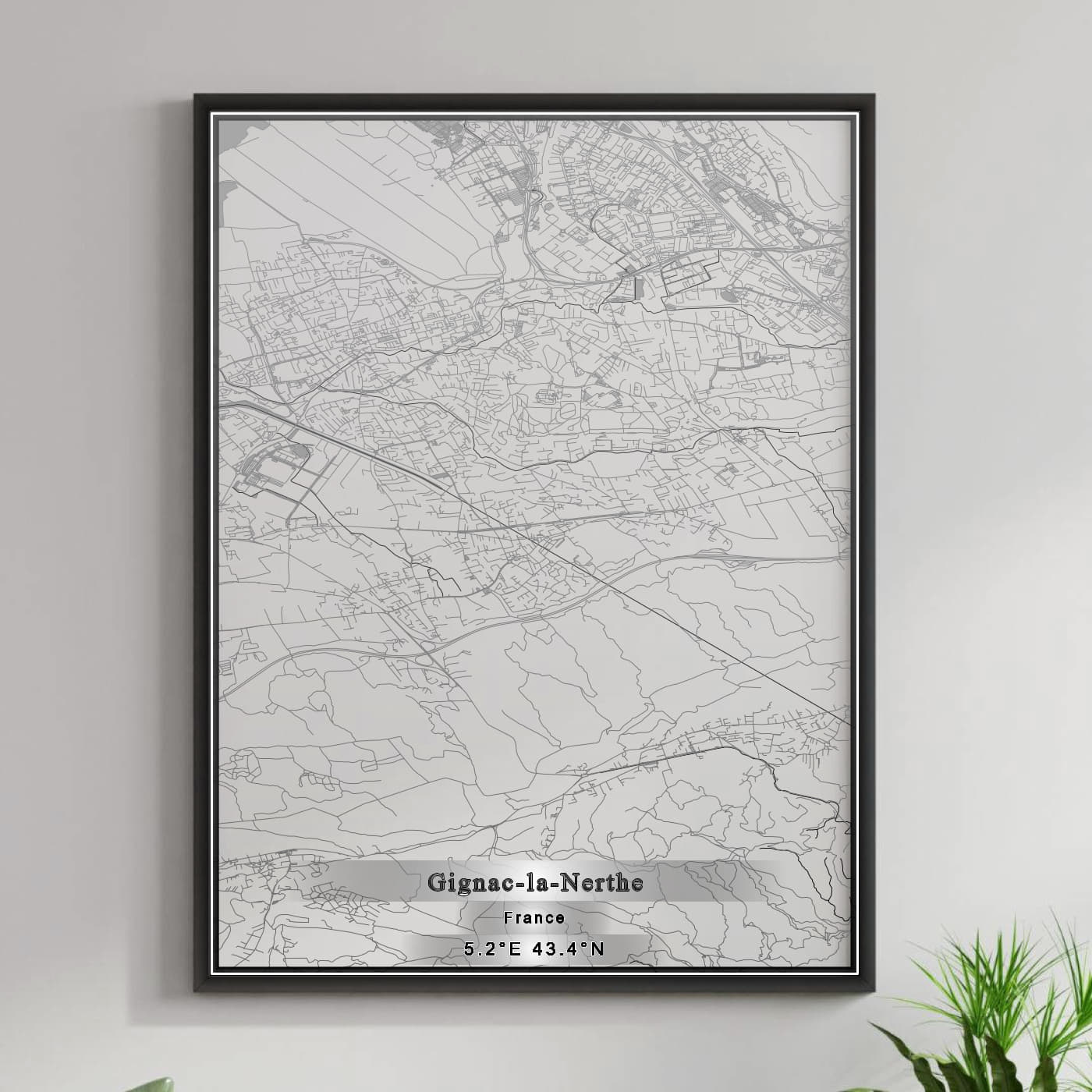 ROAD MAP OF GIGNAC-LA-NERTHE, FRANCE BY MAPBAKES