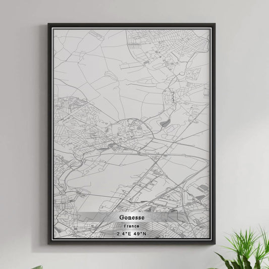 ROAD MAP OF GONESSE, FRANCE BY MAPBAKES