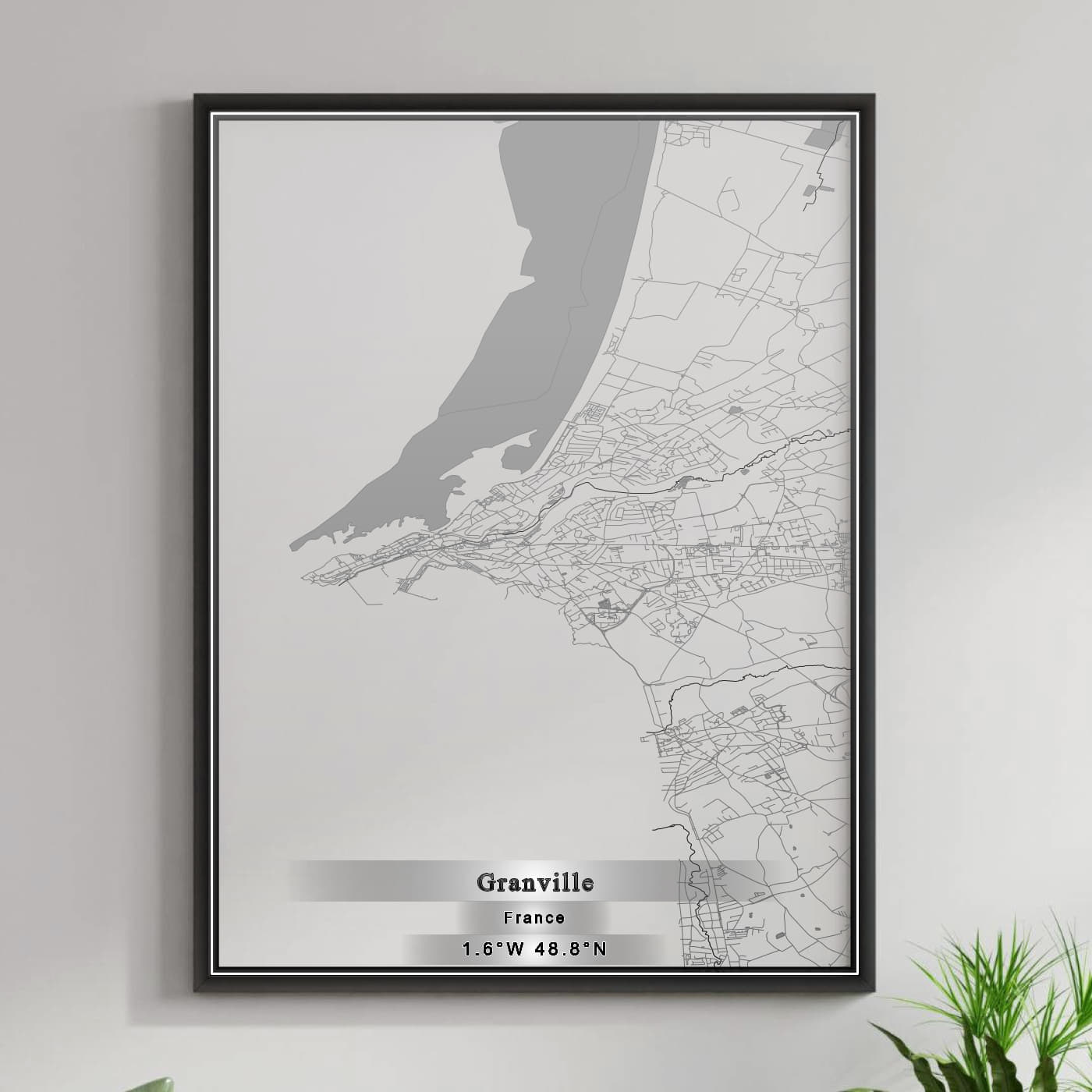 ROAD MAP OF GRANVILLE, FRANCE BY MAPBAKES