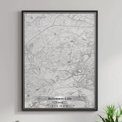 ROAD MAP OF HELLEMMES-LILLE, FRANCE BY MAPBAKES