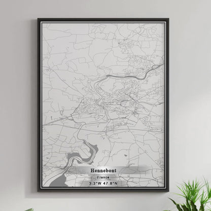 ROAD MAP OF HENNEBONT, FRANCE BY MAPBAKES