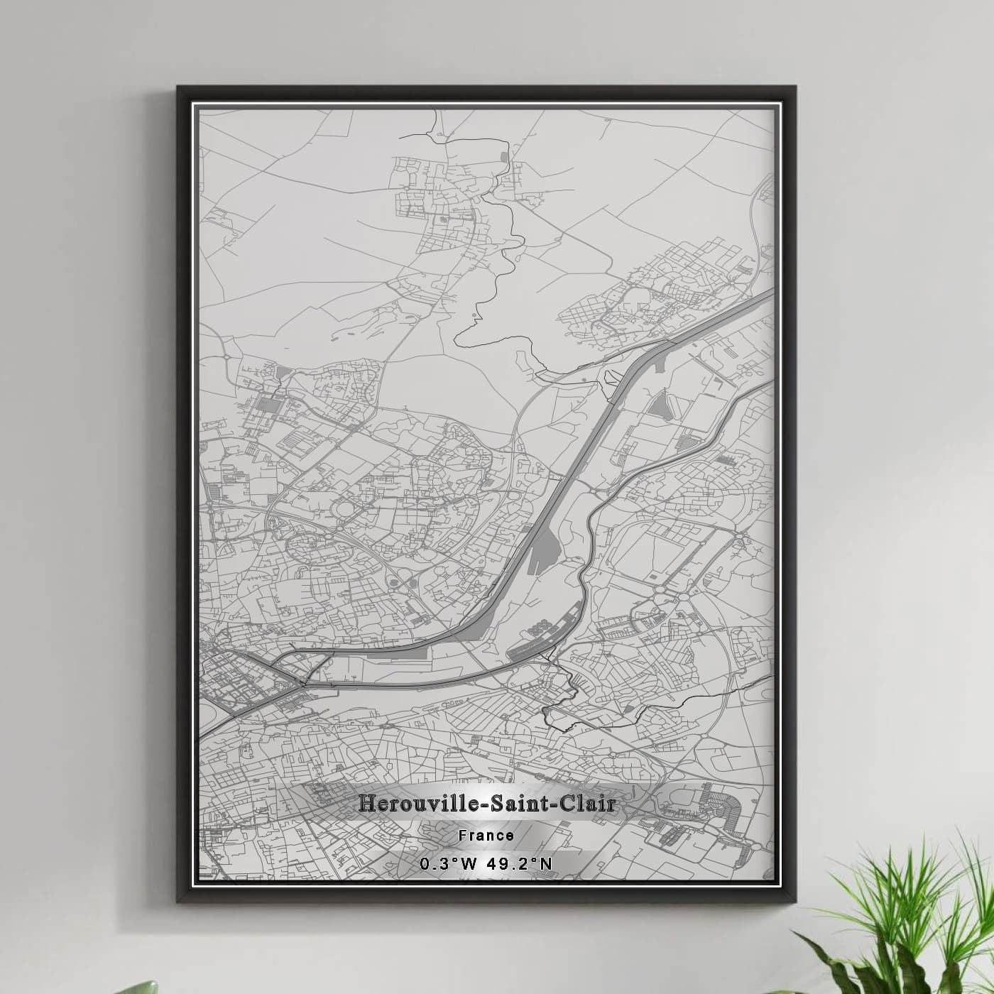 ROAD MAP OF HEROUVILLE-SAINT-CLAIR, FRANCE BY MAPBAKES