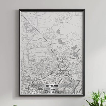 ROAD MAP OF HOENHEIM, FRANCE BY MAPBAKES