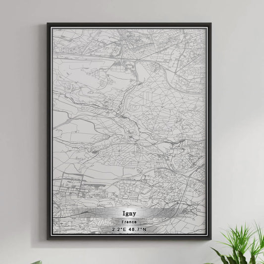 ROAD MAP OF IGNY, FRANCE BY MAPBAKES