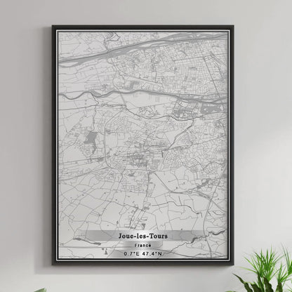 ROAD MAP OF JOUE-LES-TOURS, FRANCE BY MAPBAKES