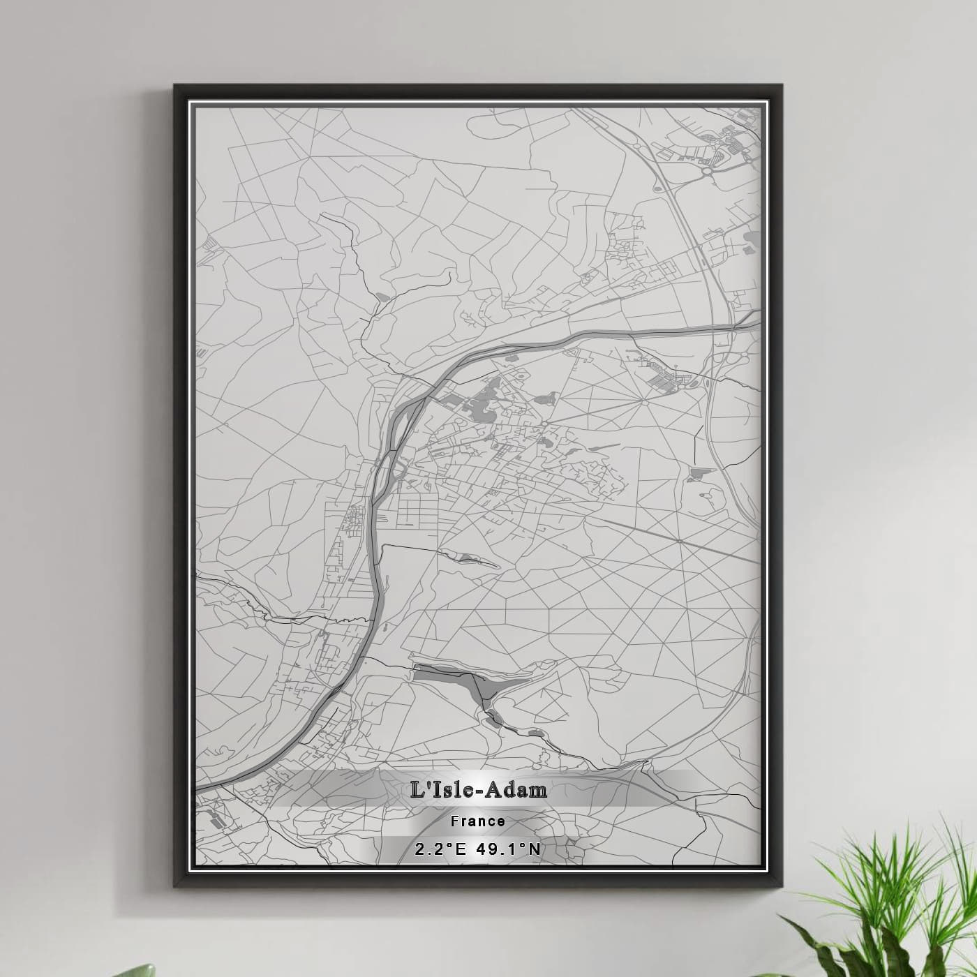 ROAD MAP OF L'ISLE-ADAM, FRANCE BY MAPBAKES