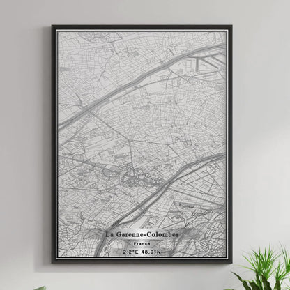 ROAD MAP OF LA GARENNE-COLOMBES, FRANCE BY MAPBAKES