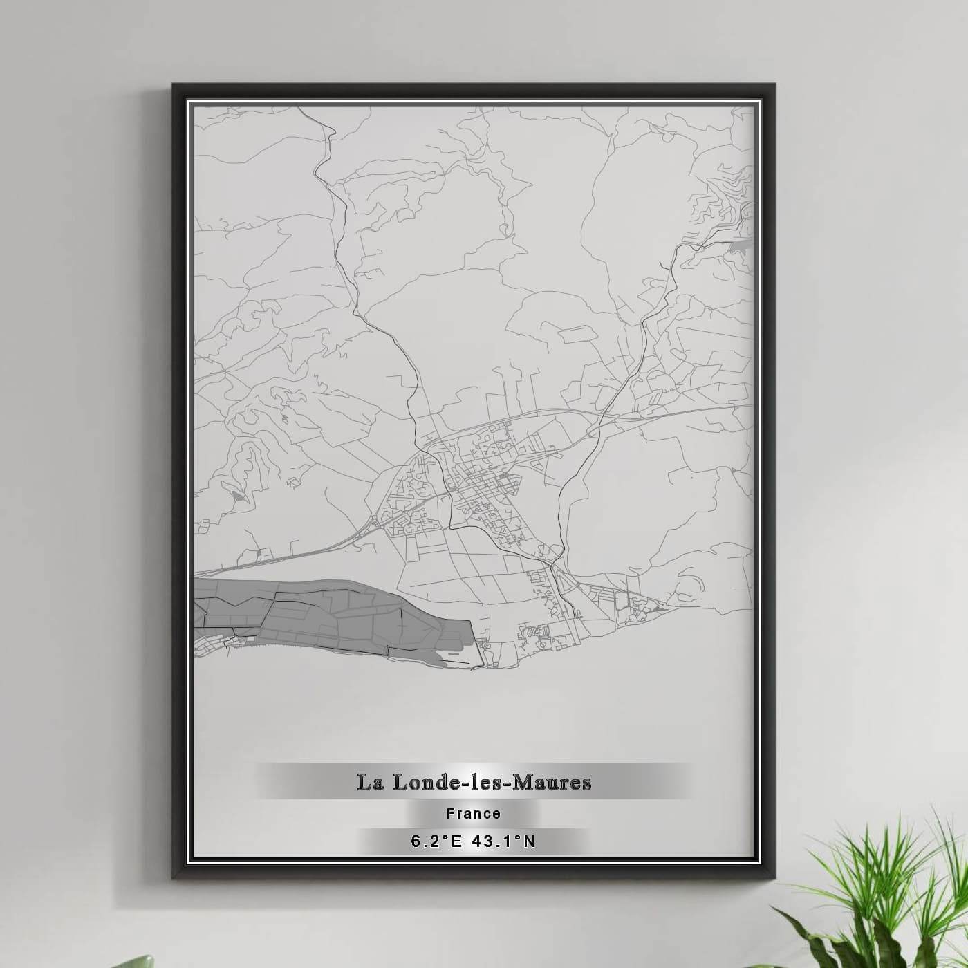 ROAD MAP OF LA LONDE-LES-MAURES, FRANCE BY MAPBAKES