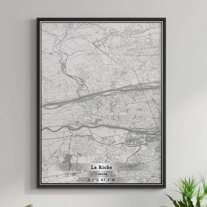 ROAD MAP OF LA RICHE, FRANCE BY MAPBAKES