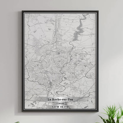 ROAD MAP OF LA ROCHE-SUR-YON, FRANCE BY MAPBAKES