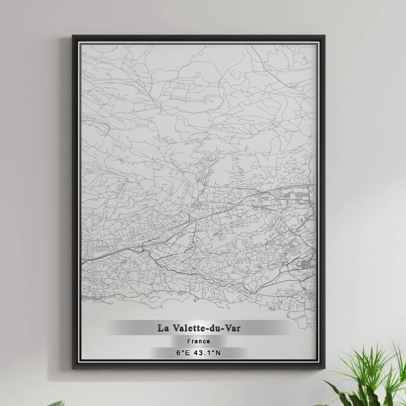 ROAD MAP OF LA VALETTE-DU-VAR, FRANCE BY MAPBAKES