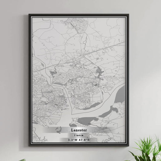 ROAD MAP OF LANESTER, FRANCE BY MAPBAKES