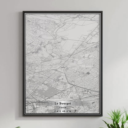 ROAD MAP OF LE BOURGET, FRANCE BY MAPBAKES