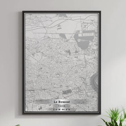 ROAD MAP OF LE BOUSCAT, FRANCE BY MAPBAKES