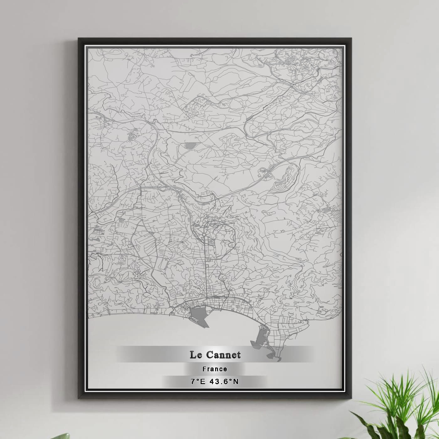 ROAD MAP OF LE CANNET, FRANCE BY MAPBAKES