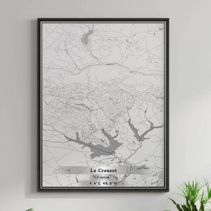 ROAD MAP OF LE CREUSOT, FRANCE BY MAPBAKES