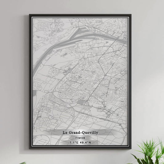 ROAD MAP OF LE GRAND-QUEVILLY, FRANCE BY MAPBAKES