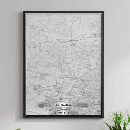 ROAD MAP OF LE HAILLAN, FRANCE BY MAPBAKES