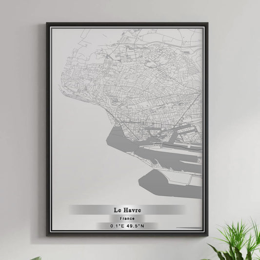 ROAD MAP OF LE HAVRE, FRANCE BY MAPBAKES