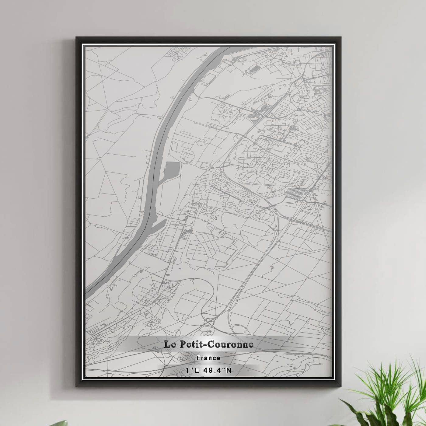 ROAD MAP OF LE PETIT-COURONNE, FRANCE BY MAPBAKES