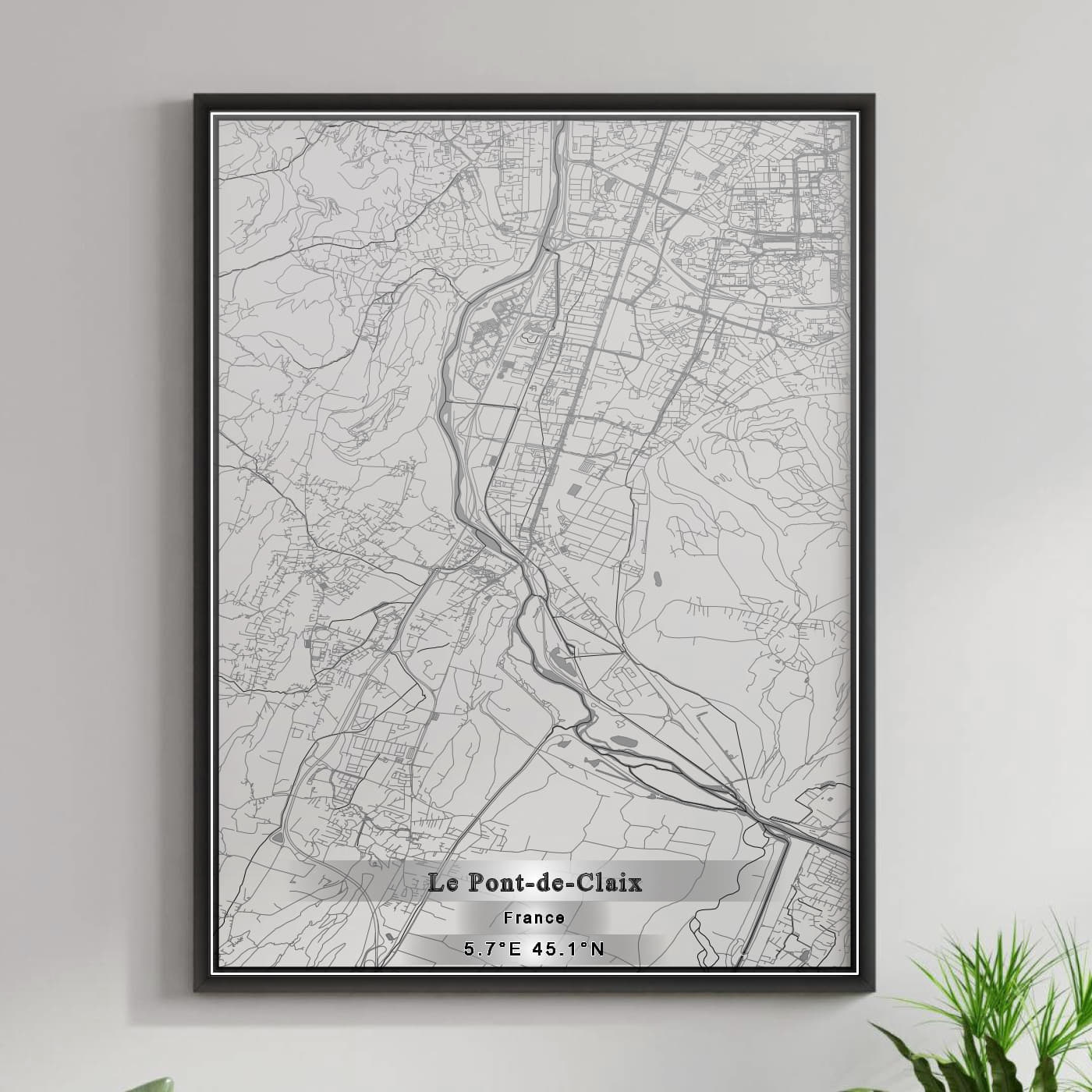 ROAD MAP OF LE PONT-DE-CLAIX, FRANCE BY MAPBAKES