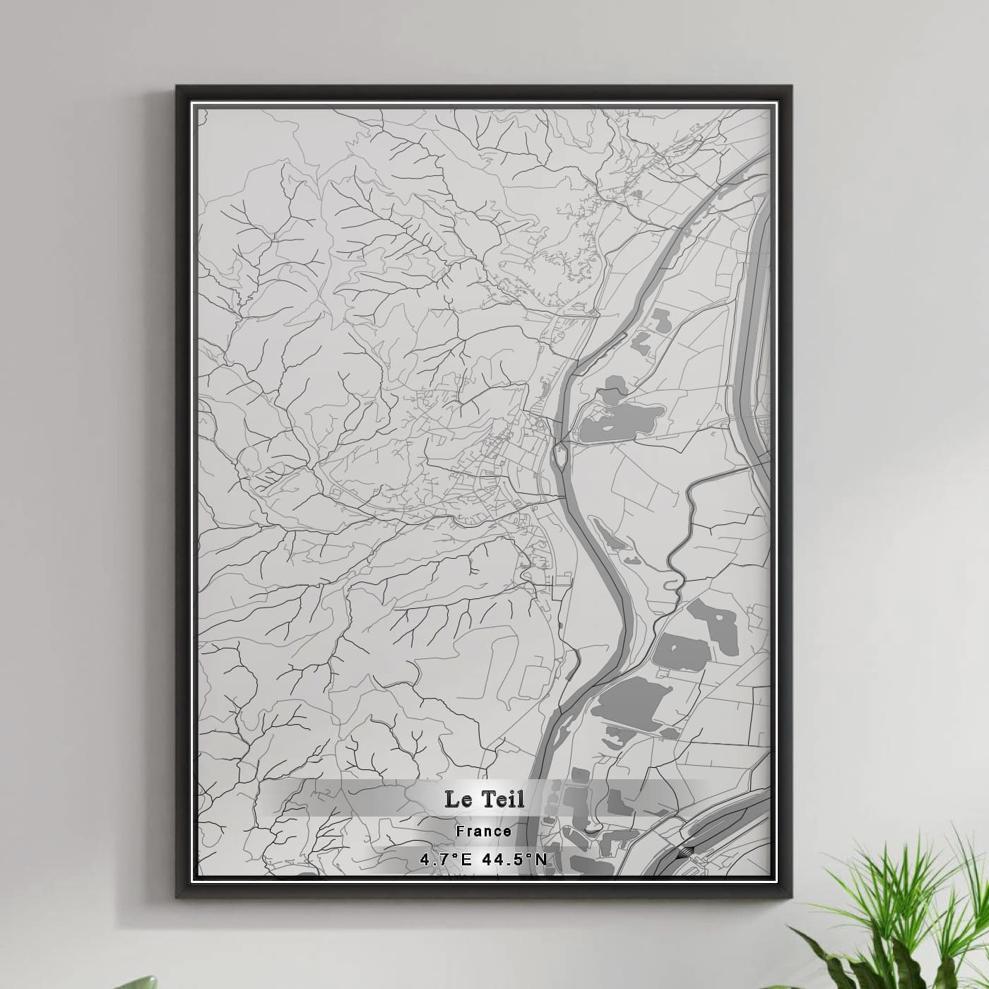 ROAD MAP OF LE TEIL, FRANCE BY MAPBAKES