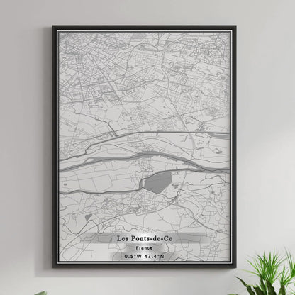 ROAD MAP OF LES PONTS-DE-CE, FRANCE BY MAPBAKES