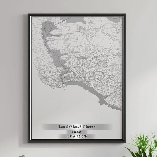 ROAD MAP OF LES SABLES-D'OLONNE, FRANCE BY MAPBAKES