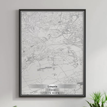 ROAD MAP OF LESQUIN, FRANCE BY MAPBAKES