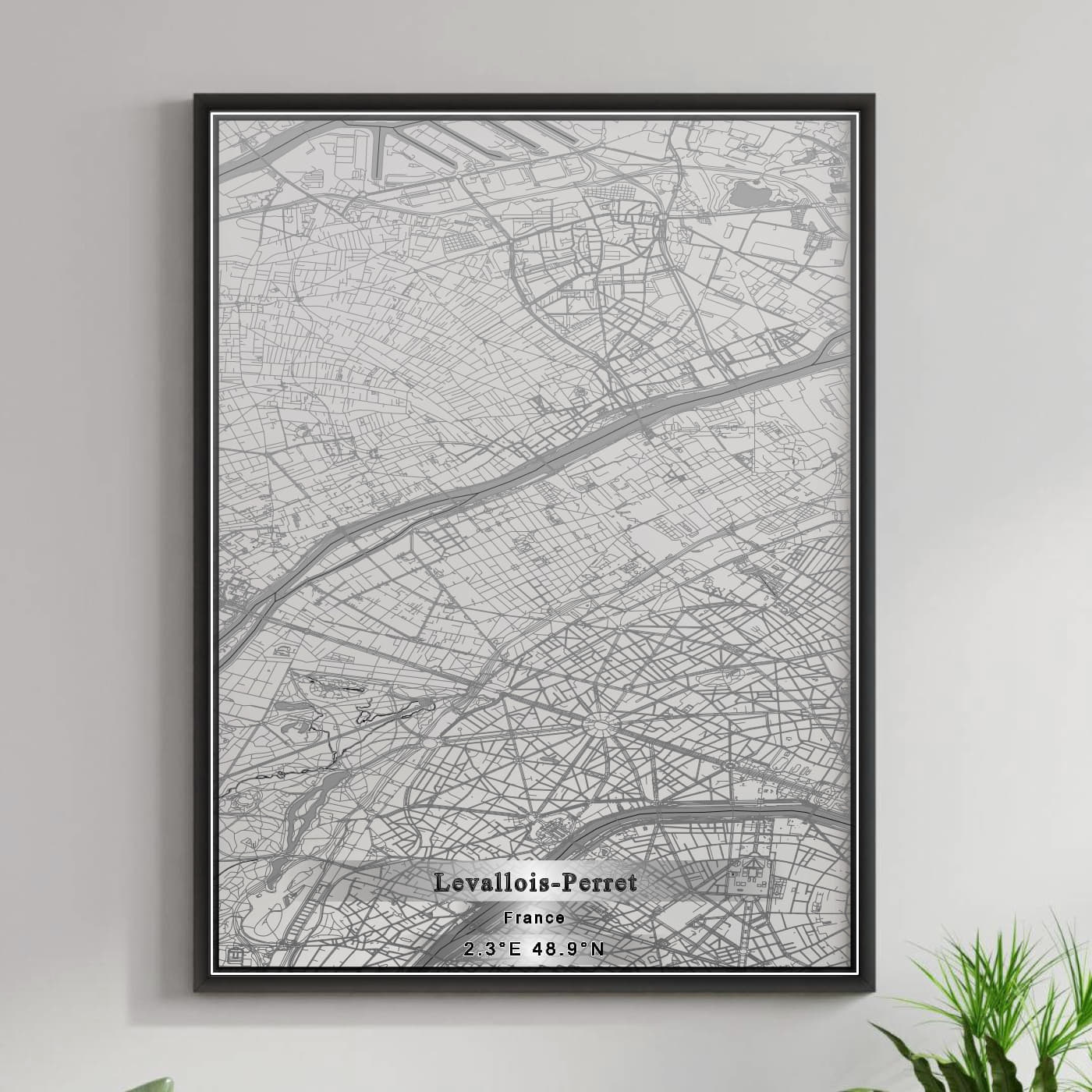 ROAD MAP OF LEVALLOIS-PERRET, FRANCE BY MAPBAKES