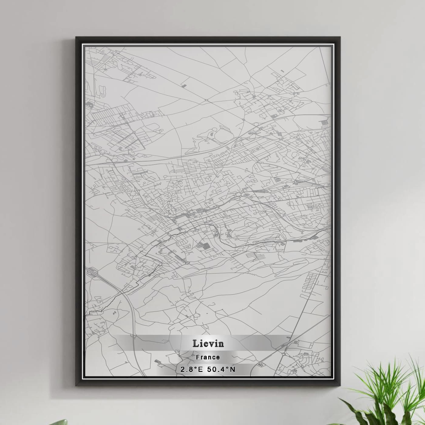 ROAD MAP OF LIEVIN, FRANCE BY MAPBAKES