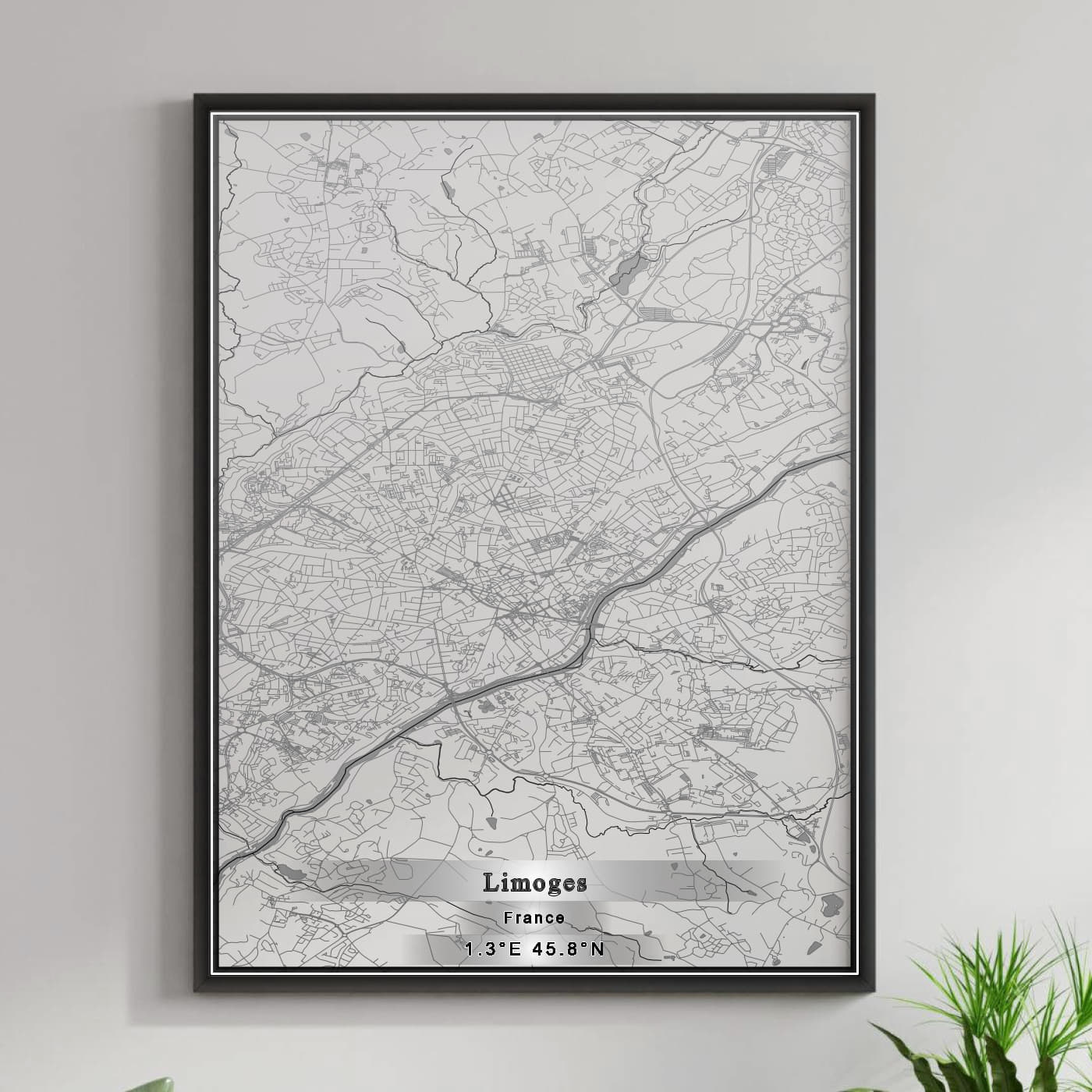 ROAD MAP OF LIMOGES, FRANCE BY MAPBAKES