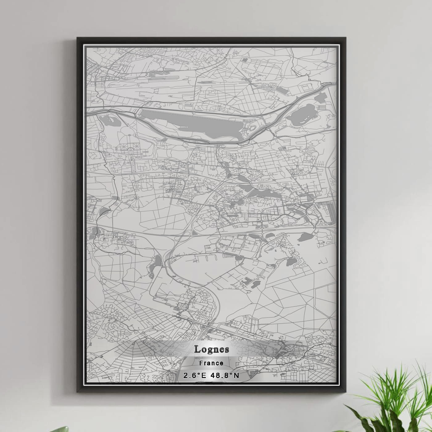 ROAD MAP OF LOGNES, FRANCE BY MAPBAKES