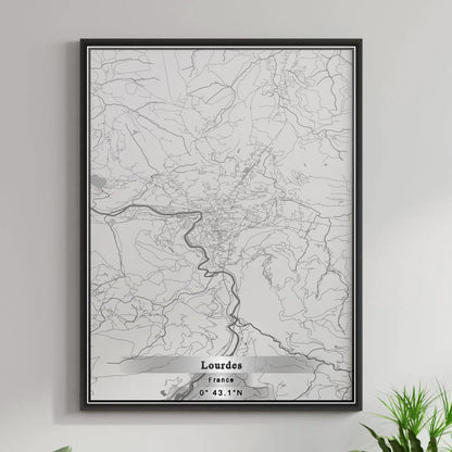 ROAD MAP OF LOURDES, FRANCE BY MAPBAKES