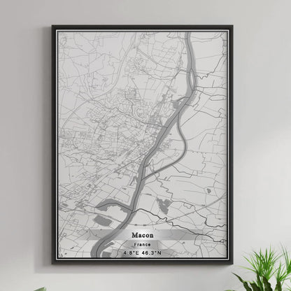 ROAD MAP OF MACON, FRANCE BY MAPBAKES