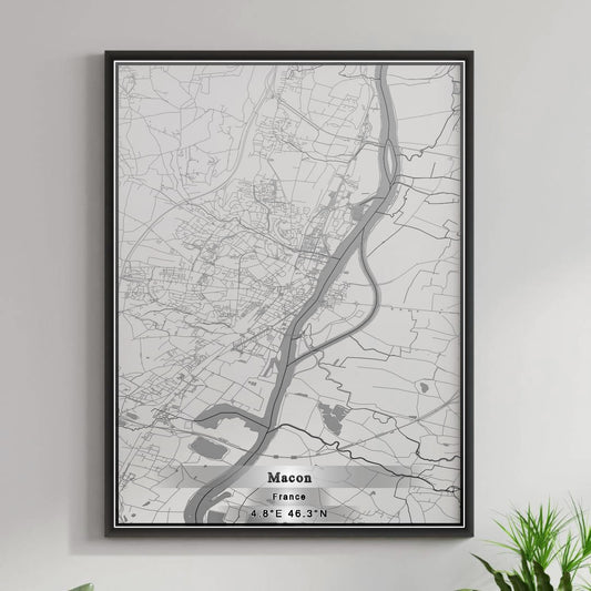 ROAD MAP OF MACON, FRANCE BY MAPBAKES