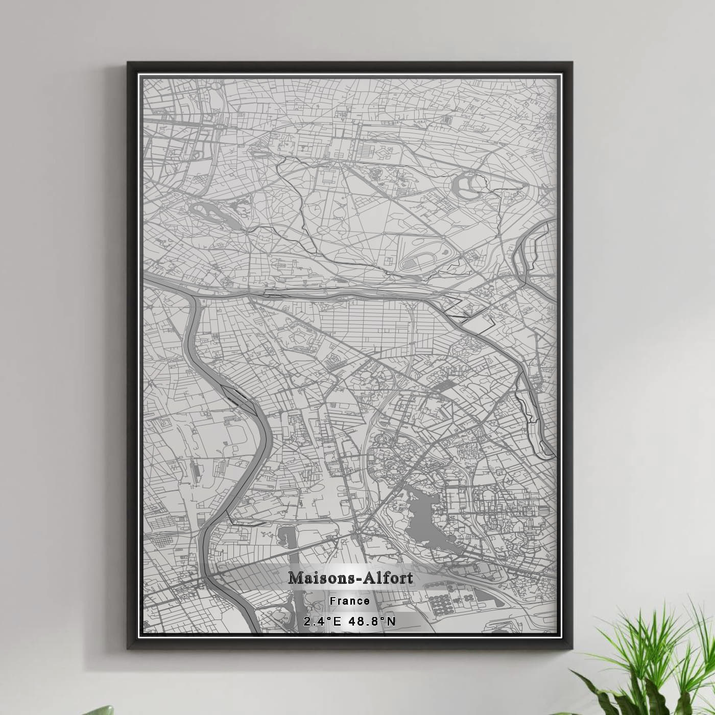 ROAD MAP OF MAISONS-ALFORT, FRANCE BY MAPBAKES