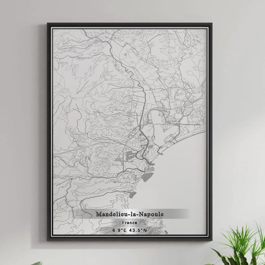 ROAD MAP OF MANDELIEU-LA-NAPOULE, FRANCE BY MAPBAKES