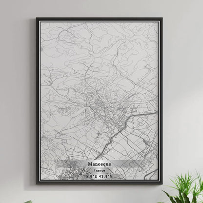 ROAD MAP OF MANOSQUE, FRANCE BY MAPBAKES