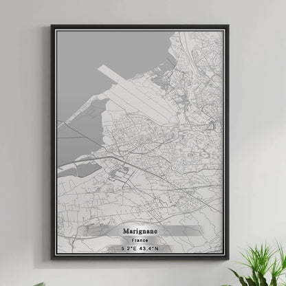 ROAD MAP OF MARIGNANE, FRANCE BY MAPBAKES