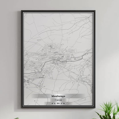 ROAD MAP OF MAUBEUGE, FRANCE BY MAPBAKES